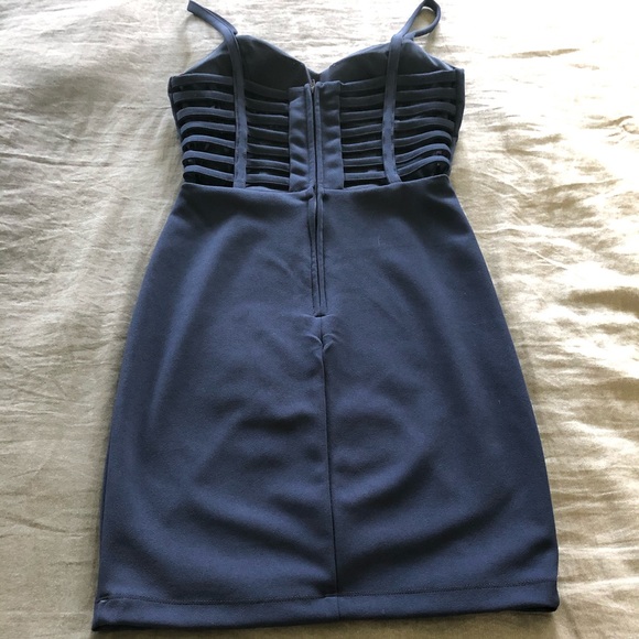 DONATED to local social worker🙏 Sexy navy blue mini dress. - Picture 2 of 3